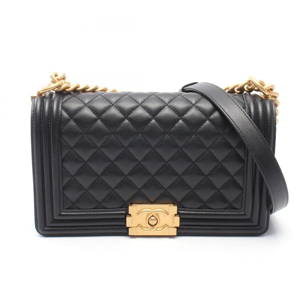 Chanel Boy Shoulder Bag/Handbag, Caviar Leather (Grained Calfskin), Women's, ...